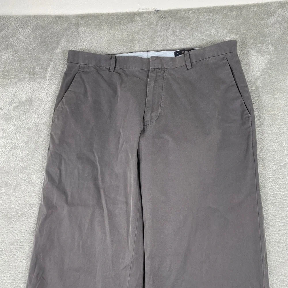 Banana Republic Chino Pants Mens 35x30 Gray Modern Fit Cotton Casual Trousers